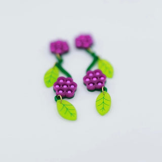 American Beautyberry Double Drop Earrings