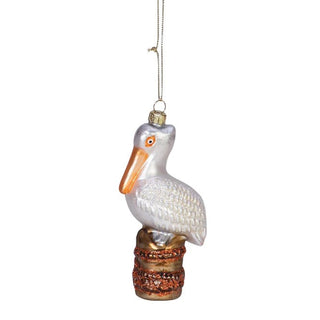 Blown Glass Pelican Ornament