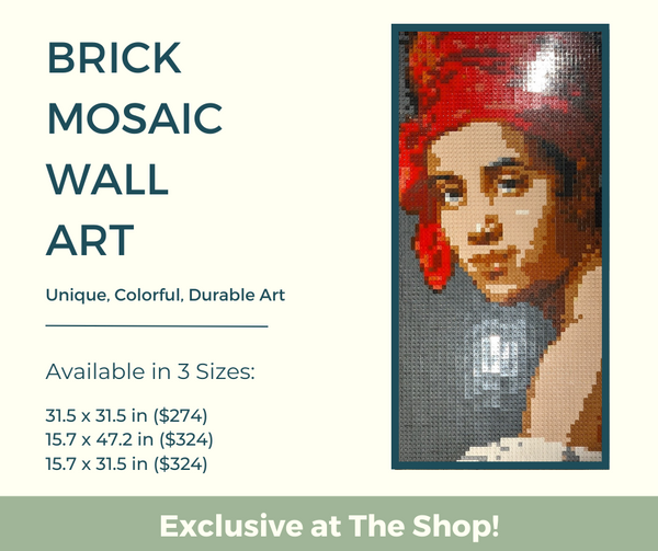 BRICK MOSAIC CREOLE IN A RED HEADDRESS LARGE