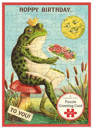 Happy Birthday Frog Puzzle Greeting Card