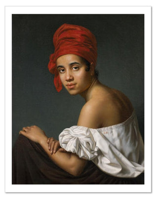 Creole in Red Headdress Print