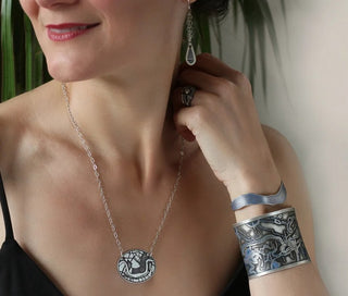 Crescent Cityscape Necklace