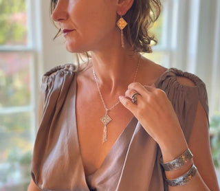 Cross and Clover Necklace
