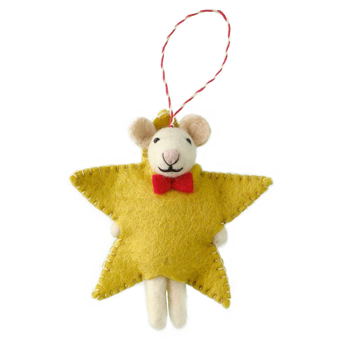 Star/Tree Mouse Ornament, wool