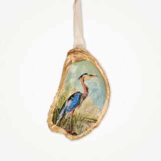 BLUE HERON OYSTER ORNAMENT