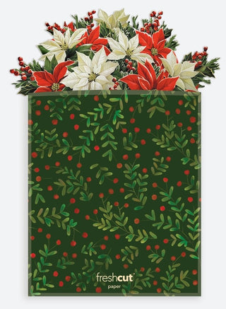 Festive Poinsettias Pop-Up Greeting Cards