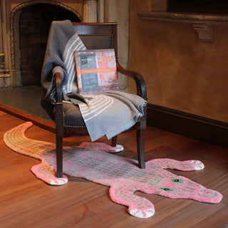 Wool Tufted Alligator Shaped Rug
