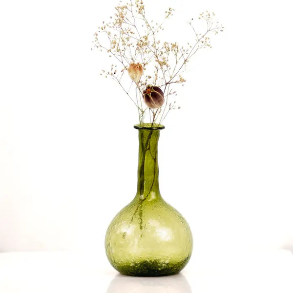 Large Green Bud Vase 4x5.75