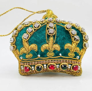 French Crown Velvet Ornament