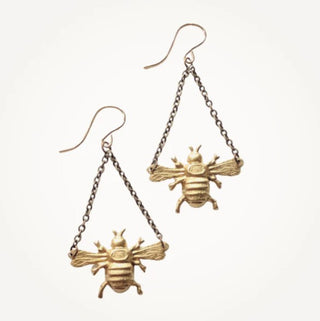 Hanging Bee Earrings