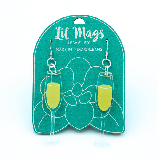 Locally made Lil Mags Champagne Acrylic Earrings