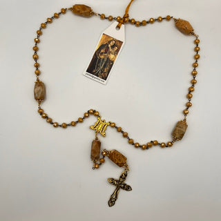 Jade and Coral Bead Rosary