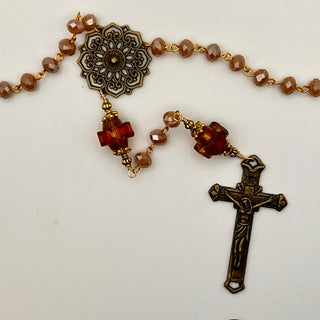 Czech Cathedral Glass Bead Rosary