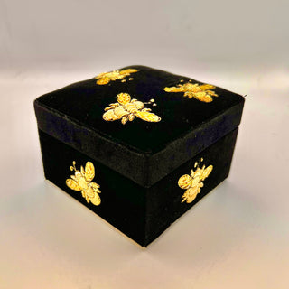 Black Velvet Gold Bee Box