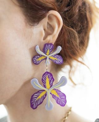 Iris Double-Drop Earrings