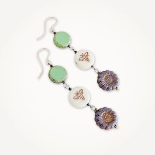 Les Jardins Earrings - Purple Sunflower