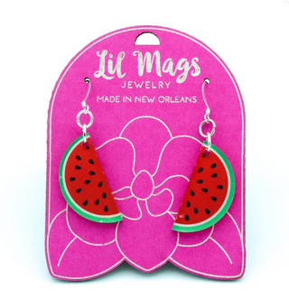 Watermelon Acrylic Earrings | Lil Mags