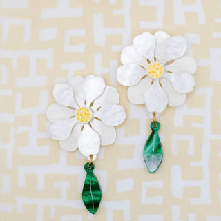 Magnolia Full Flower Earrings