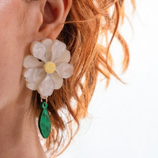 Magnolia Full Flower Earrings