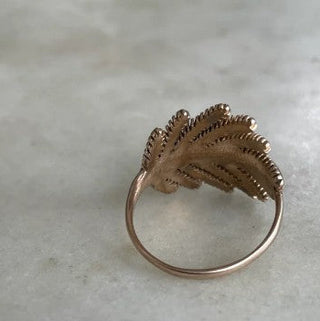 Mimosa Leaf Ring in Bronze