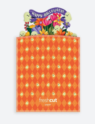 Mini Jack-o'-Lantern Bouquet Pop-Up Greeting Cards