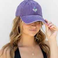 Napoleon Fleur De Lis Purple Baseball Hat
