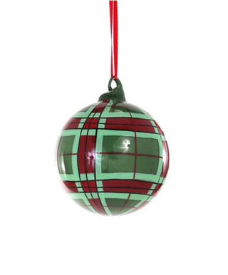 Green Plaid Tree Bauble