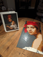 BRICK MOSAIC CREOLE IN A RED HEADDRESS LARGE