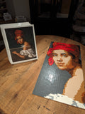 BRICK MOSAIC CREOLE IN A RED HEADDRESS SMALL