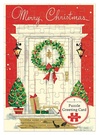 Christmas Home Puzzle Greeting Card