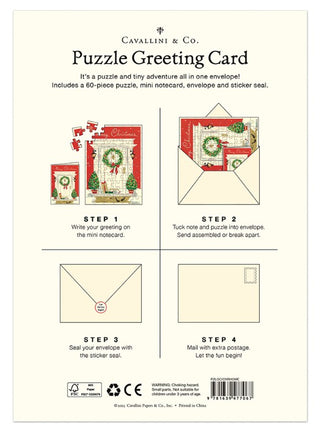 Christmas Home Puzzle Greeting Card
