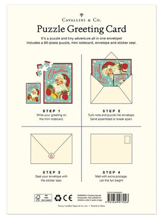 Christmas Santa Puzzle Greeting Card