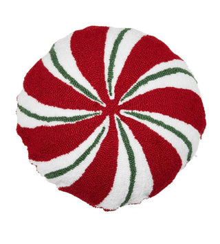 Peppermint Shaped Hooked Pillow