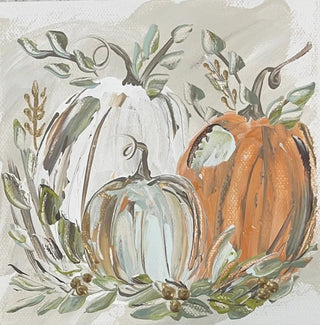 Fall Pumpkin Trio Square Pillow