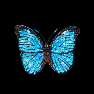 Blue Morpho Brooch Pin