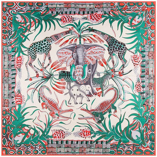 Elephant Silk Scarf