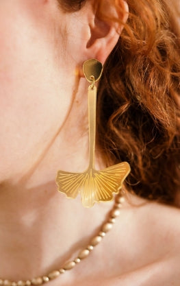 Ginkgo Leaf Earrings