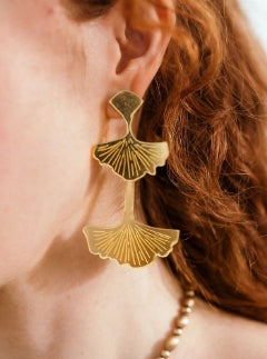 Ginkgo Leaf Earrings