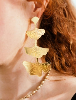 Ginkgo Leaf Earrings