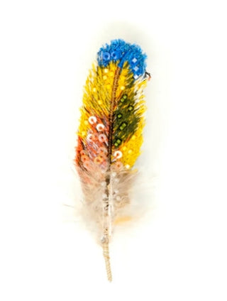 Macaw Feather Brooch Pin