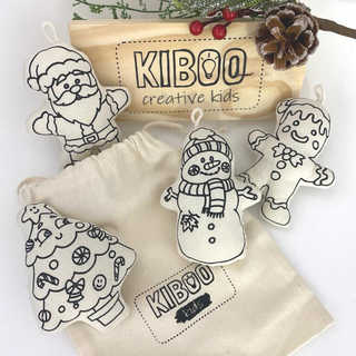 SANTA AND CHRISTMAS TREE COLOR AND WASH ORNAMENT SET