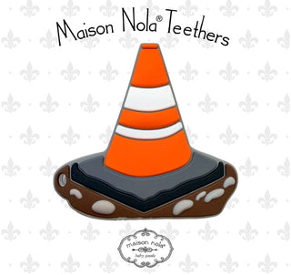 New Orleans Theme Silicone Teether — Traffic Cone