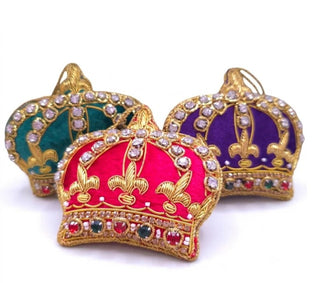 French Crown Velvet Ornament