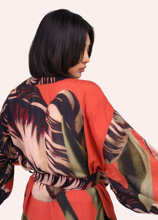 Tulip Long Kimono Gown