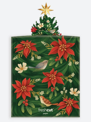 Twinkling Poinsettia Christmas Tree Pop-Up