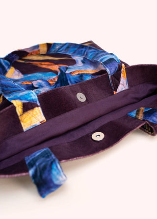 Iris Velvet Tote