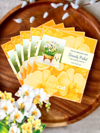 Mini Serenity Orchid Pop-up Greeting Card