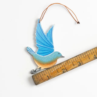 Eastern Bluebird Wooden Ornament by Tulia's Artisan Gallery