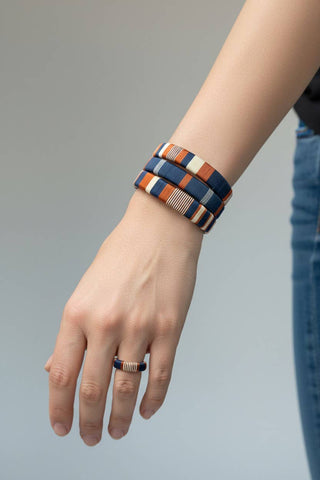 Navy & Copper Bracelet - TAVWE Collection