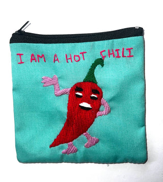 "Chalee" Hand Embroidered Pouches by Hmong Youth in Laos